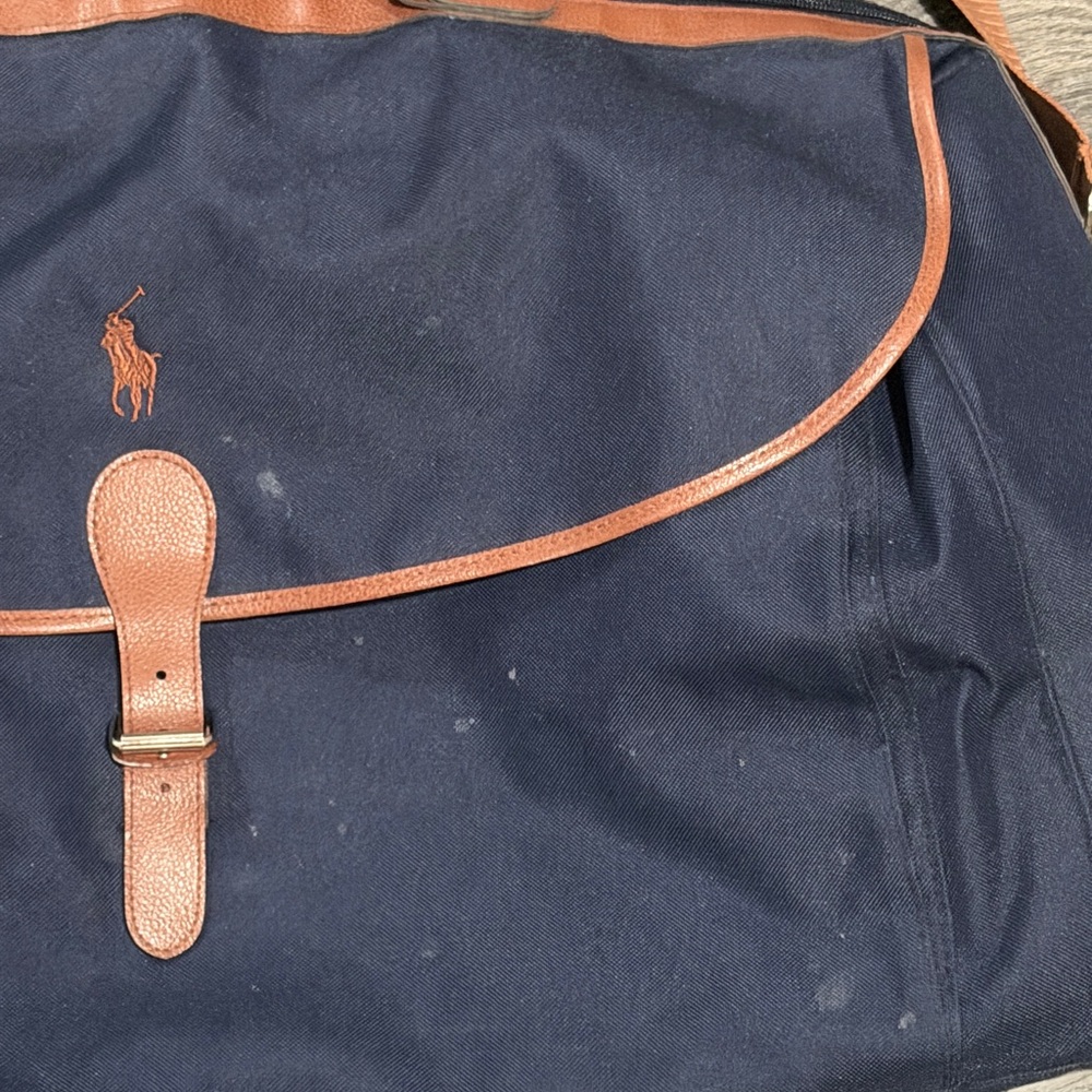 Polo Ralph Lauren Blue and Brown Duffel Bag - Picture 3 of 4